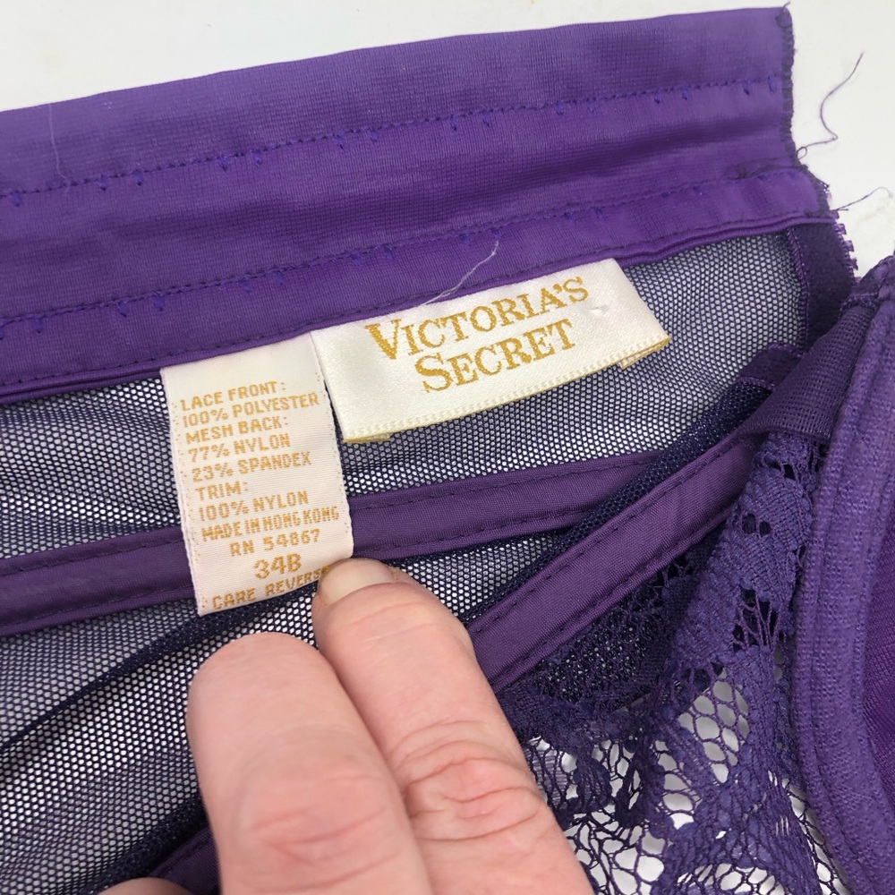 Victoria's Secret Gold‎ Label Purple Lace Bustier - Picture 4 of 4